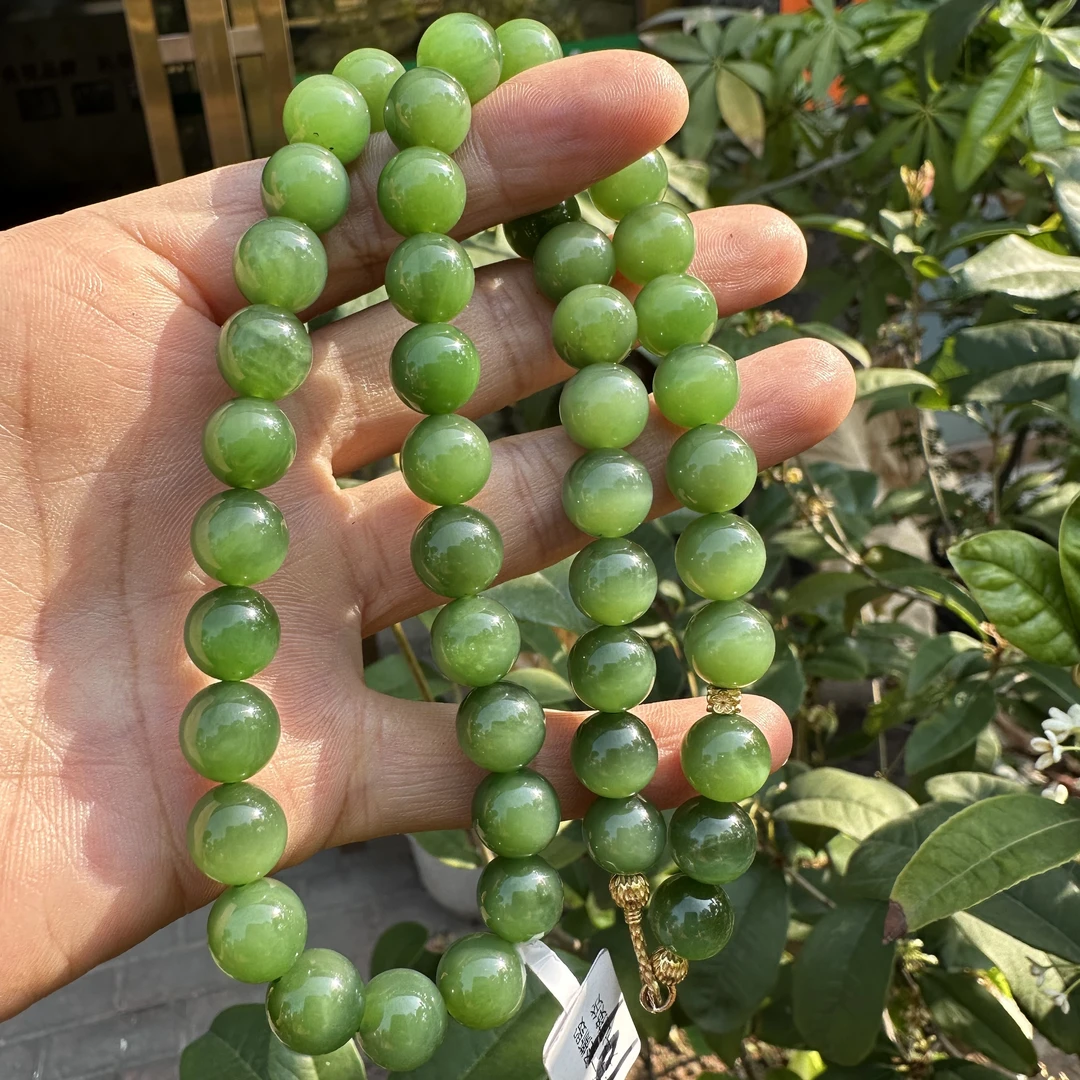 七号矿俄罗斯碧玉猫眼卡10珠链（多样性发其一）