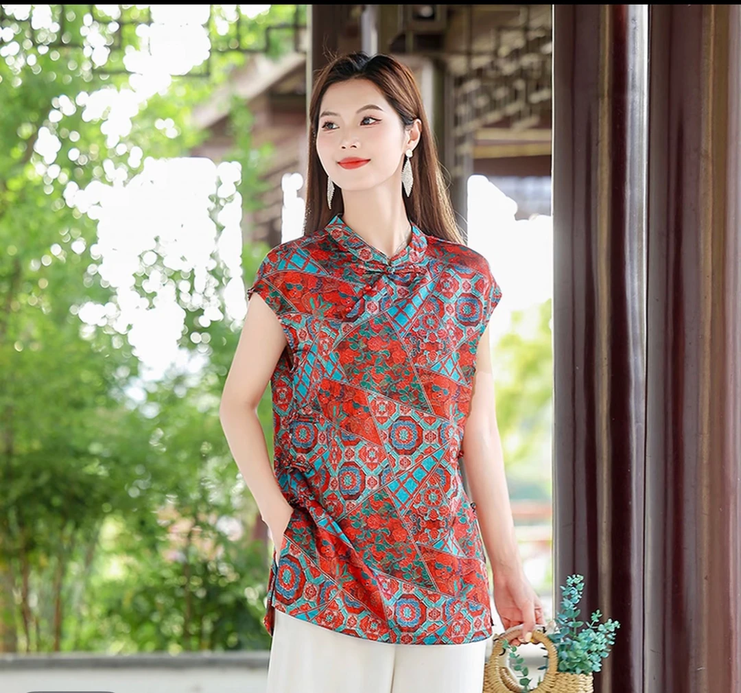 【麦田专属】双排扣中式旗袍上衣