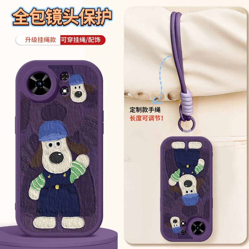 掌门狗适用华为麦芒40手机壳新款带挂绳硅胶镜头全包防摔保护套女