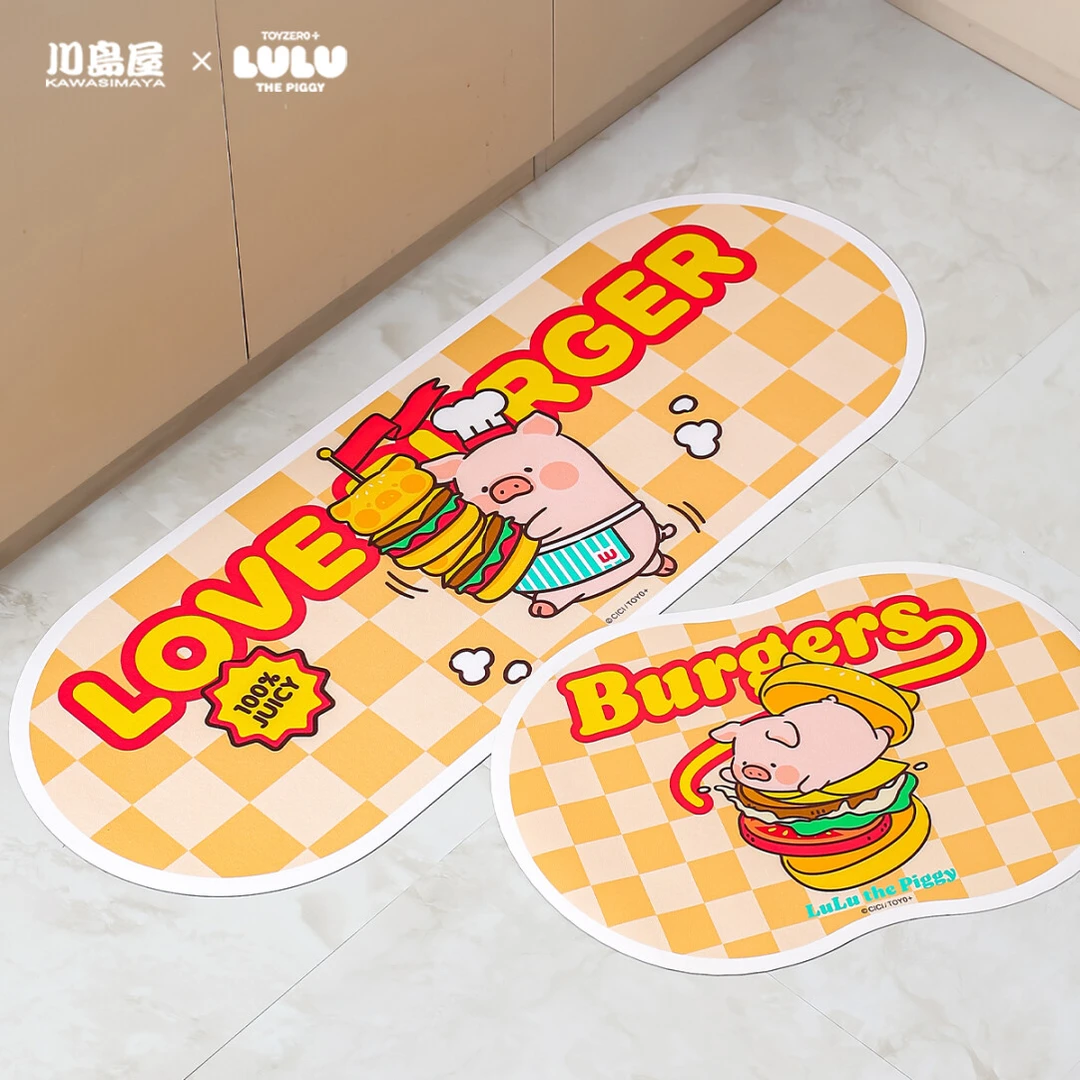 川岛屋&LuLu猪联名 可爱吸水地垫防滑厨房浴室卫生间厕所脚垫垫子