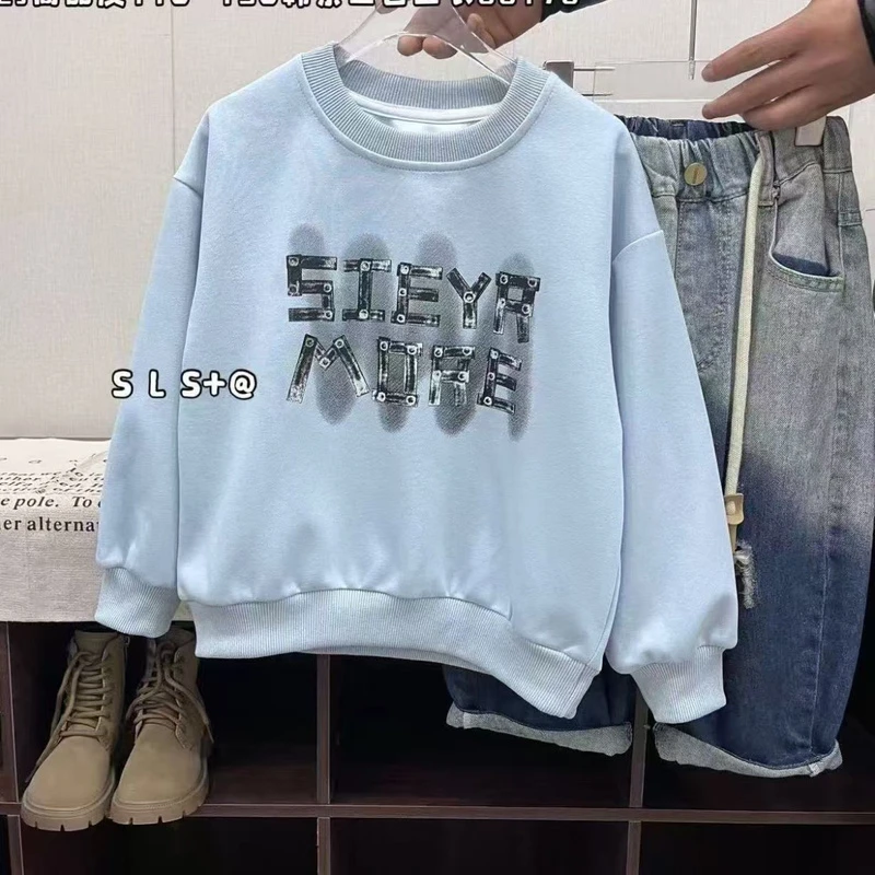 0220LL(卫衣)儿童春季韩版字母水印卫衣1815