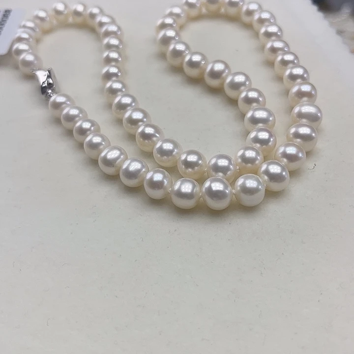 颈饰银S925镶嵌淡水珍珠卡8➕极光炫彩