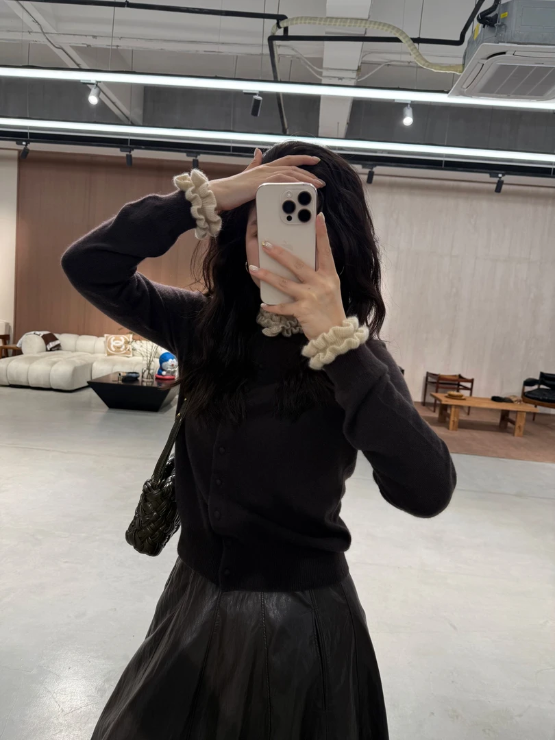 【心雨】秋季新品100山羊绒气质长袖毛针织衫 YY587