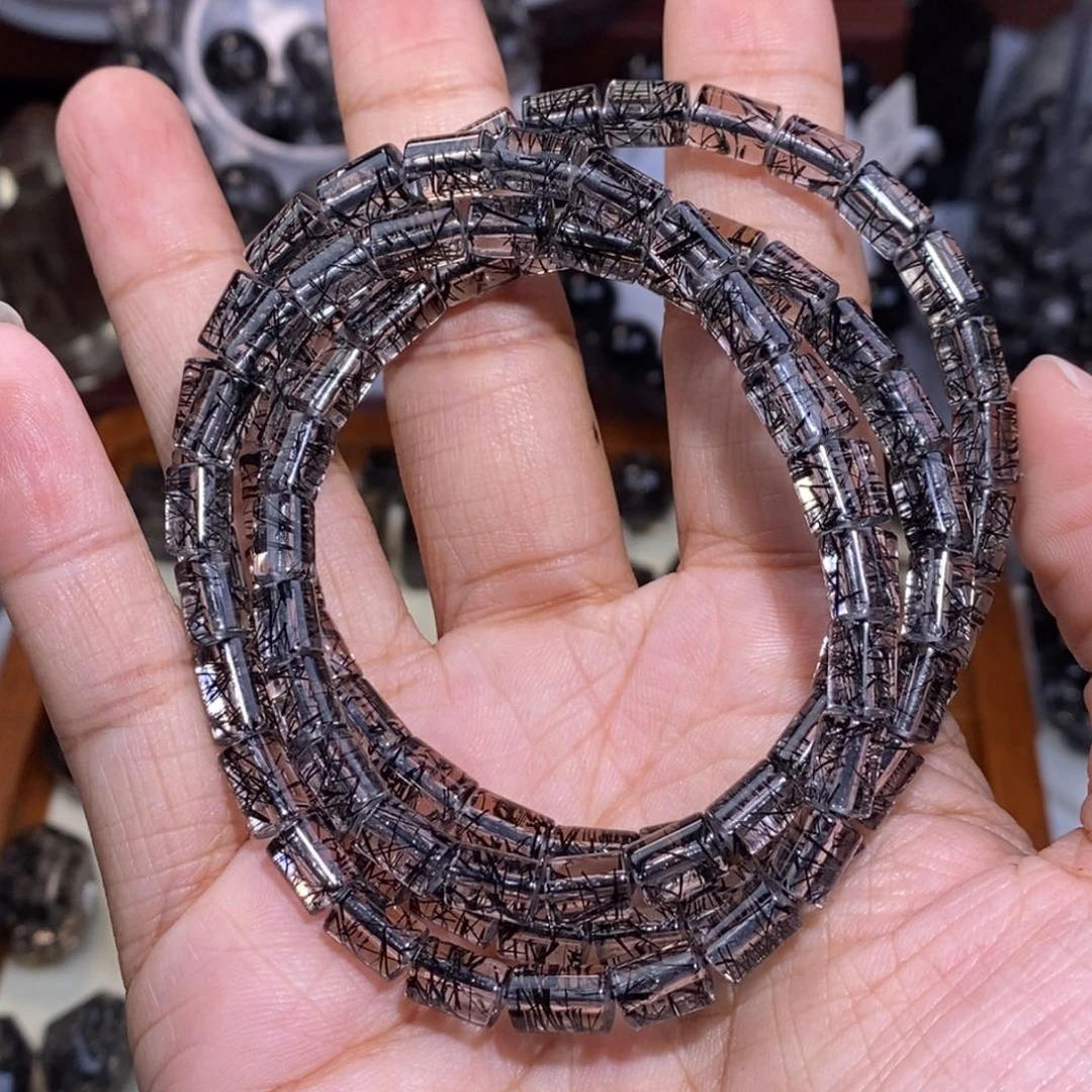 好***…未镶嵌手链水晶多圈式项链全净体蕾丝黑发晶