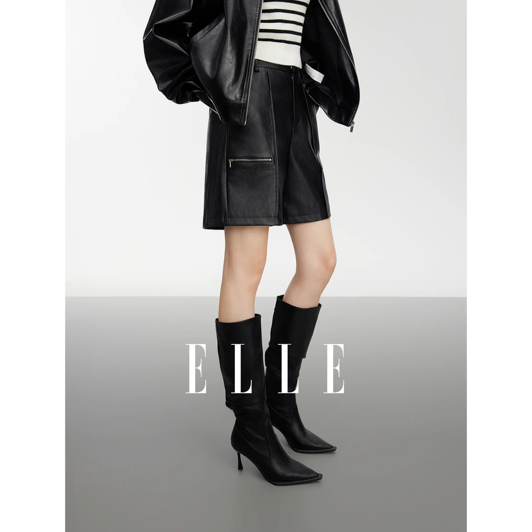 【王雪糕专属】ELLE简约气质百搭休闲裤25春新款巴恩风显瘦EK50482