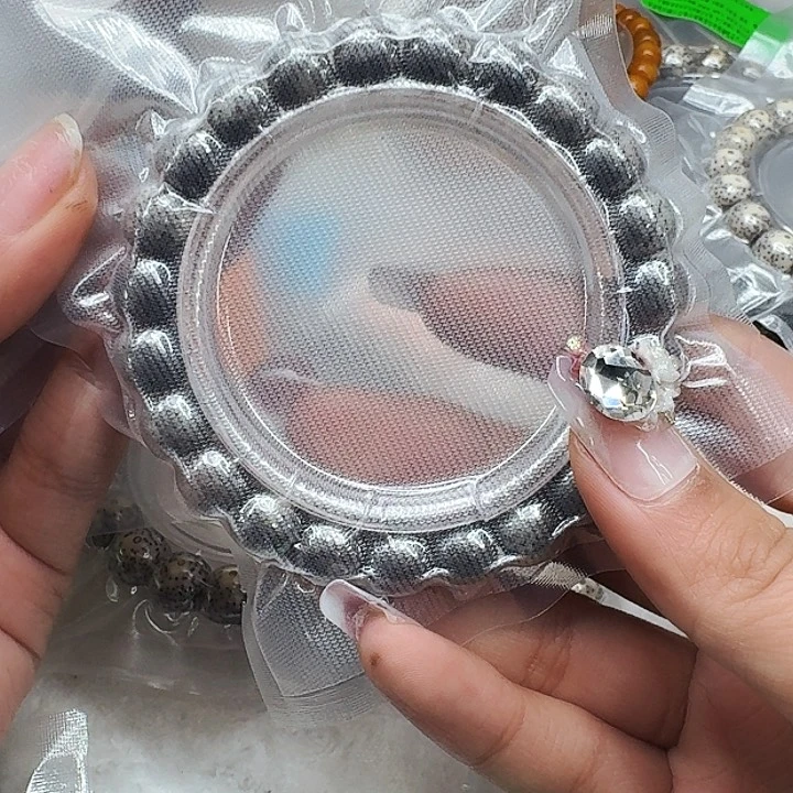 星月菩提手串398殿堂黑灰星月菩提10桶单圈