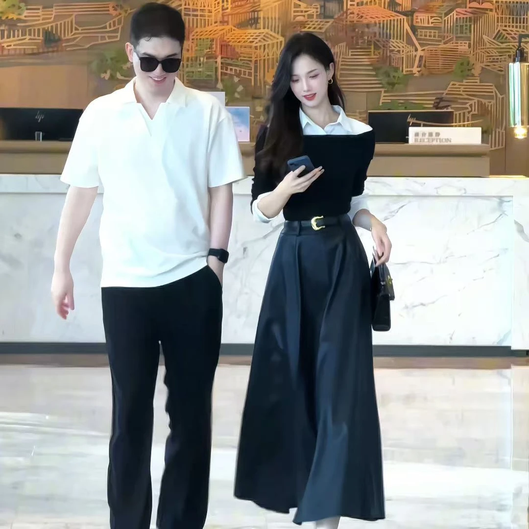 拉夏贝尔/2025年秋季法式时尚气质百搭通勤上衣+半身裙 10592 LSC