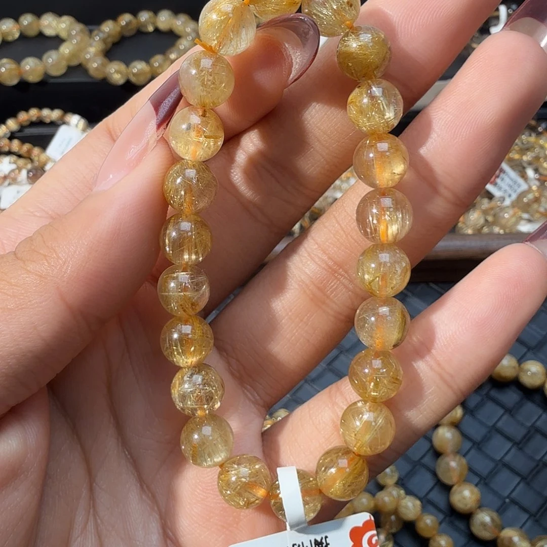 手链发晶未镶嵌天然金发晶