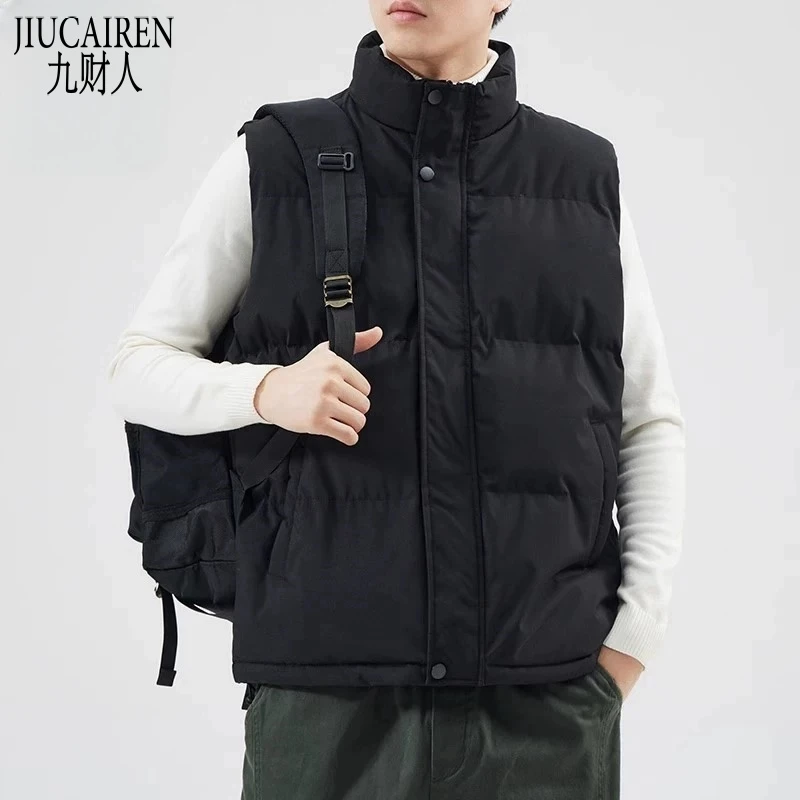 九财人秋冬季马甲男士帅气潮流坎肩保暖背心青少年无袖外套马夹