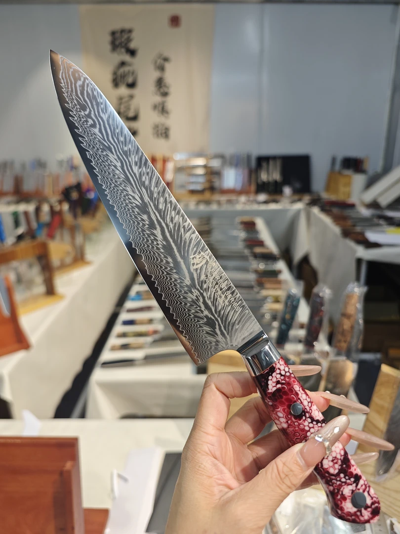 籣家厨房主厨刀大马士革精美家用刀