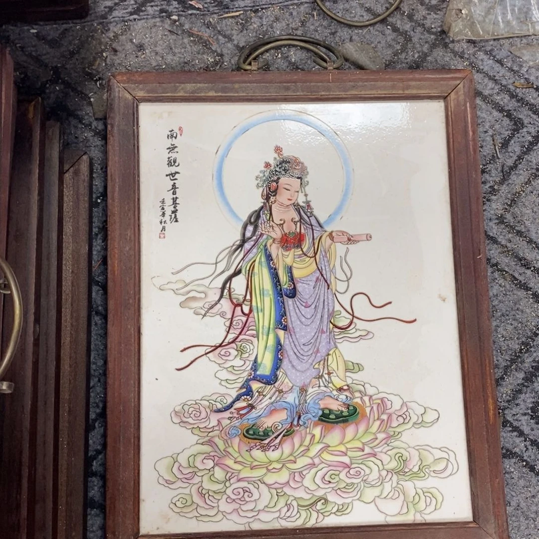 瓷片37*28*1景德镇瓷板画柴窑烧制