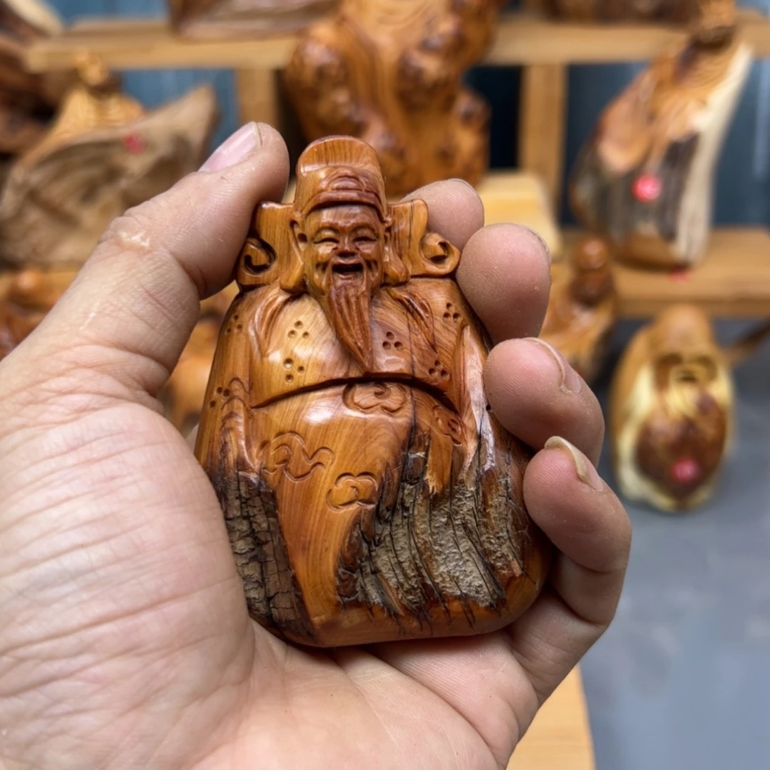 大***夫木崖柏木摆件手把件