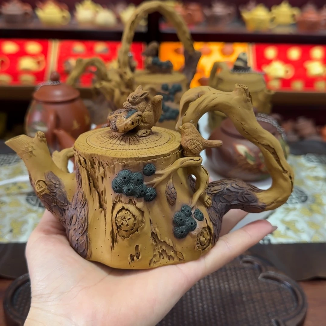 茶壶段泥枯木松鼠