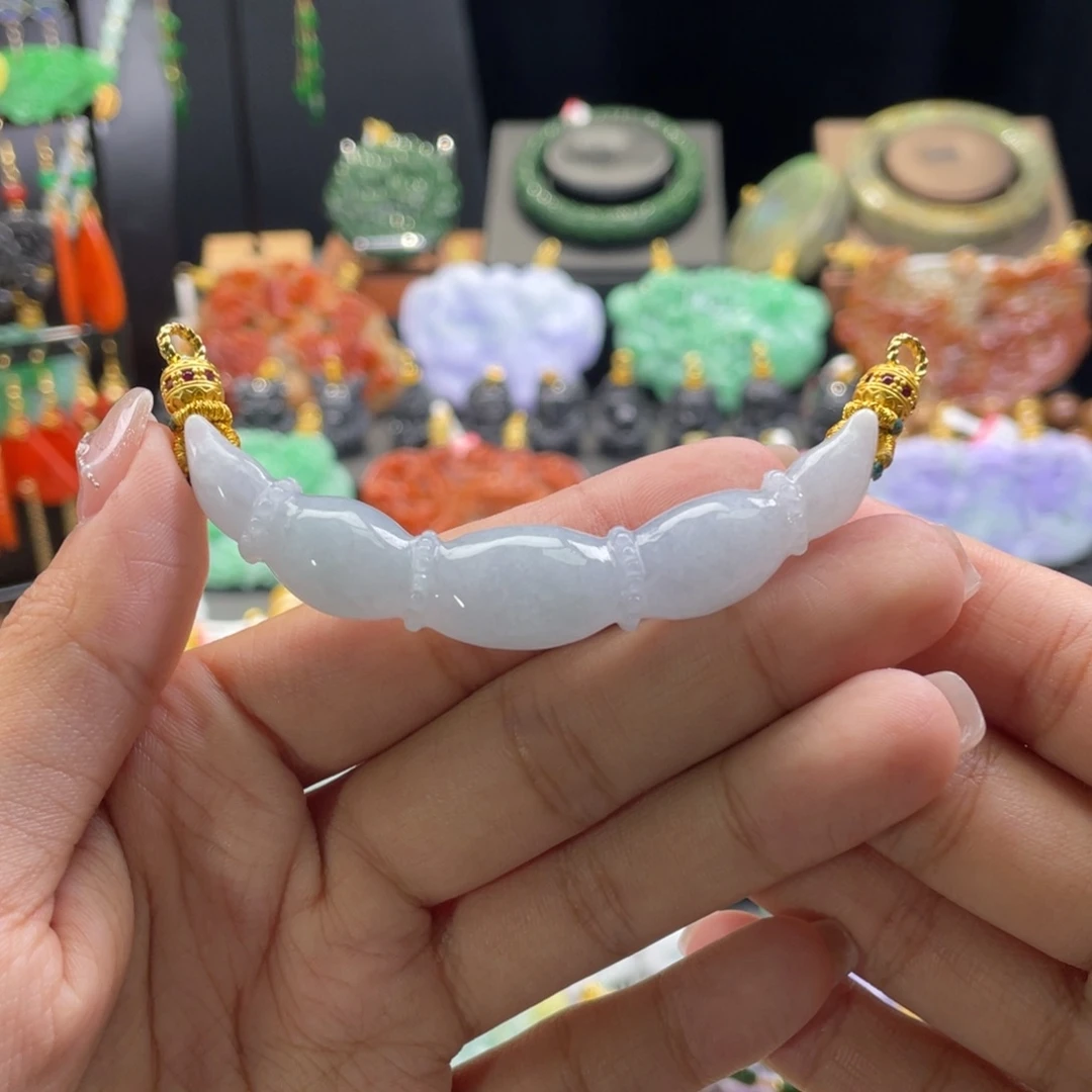 翡翠未镶嵌颈饰代编织
