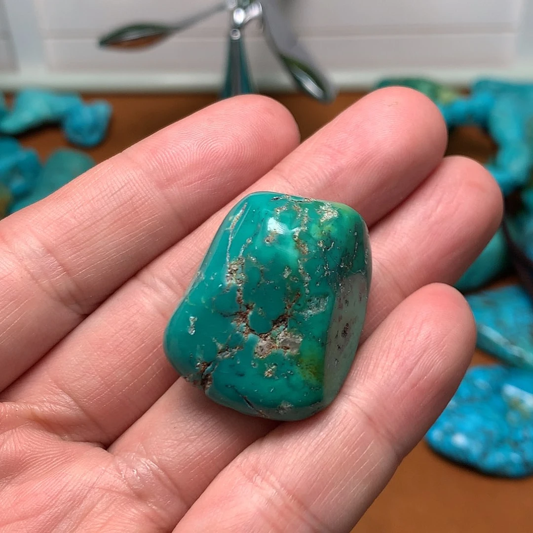 绿松石珠宝奇石未镶嵌一***虫