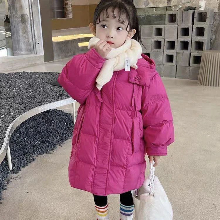 保姆鹅联名AB羽绒服女童加厚防风新款洋气韩版冬季连帽厚保暖外套
