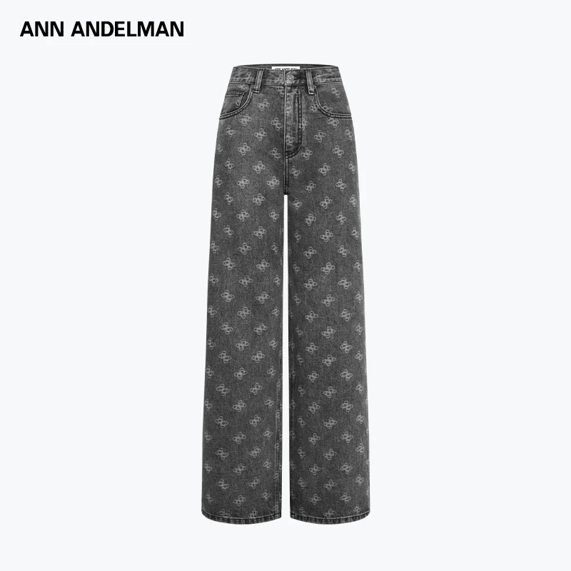 【商城同款新品】ANN ANDELMAN 2025夏季新款直筒裤激光烧花牛仔裤