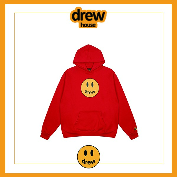 drew house mascot笑脸休闲宽松加绒连帽卫衣