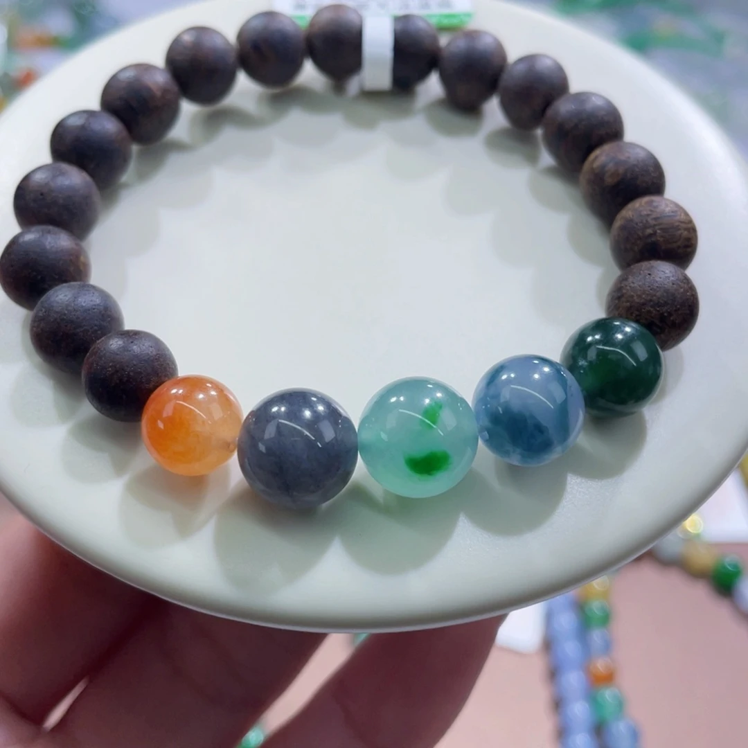 未镶嵌手链翡翠单珠放漏款卡8.8-10.5