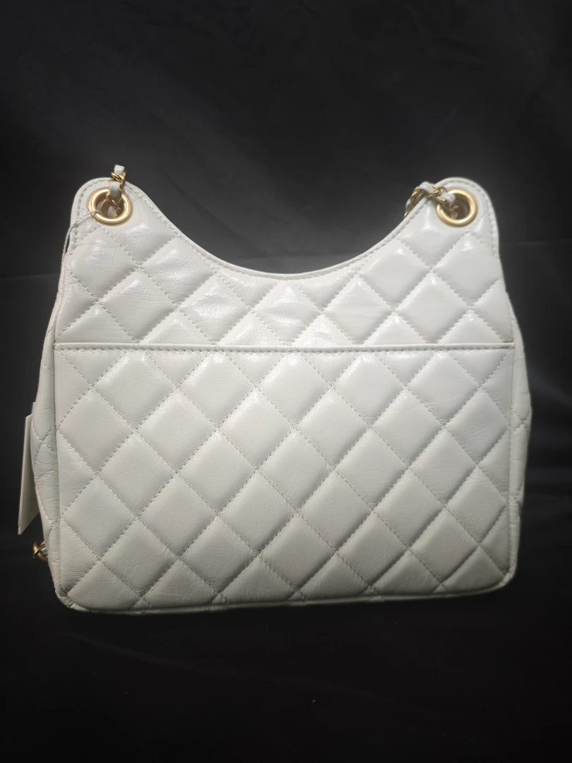 LQ-WITH-QUEEN真皮女包油蜡猫白色