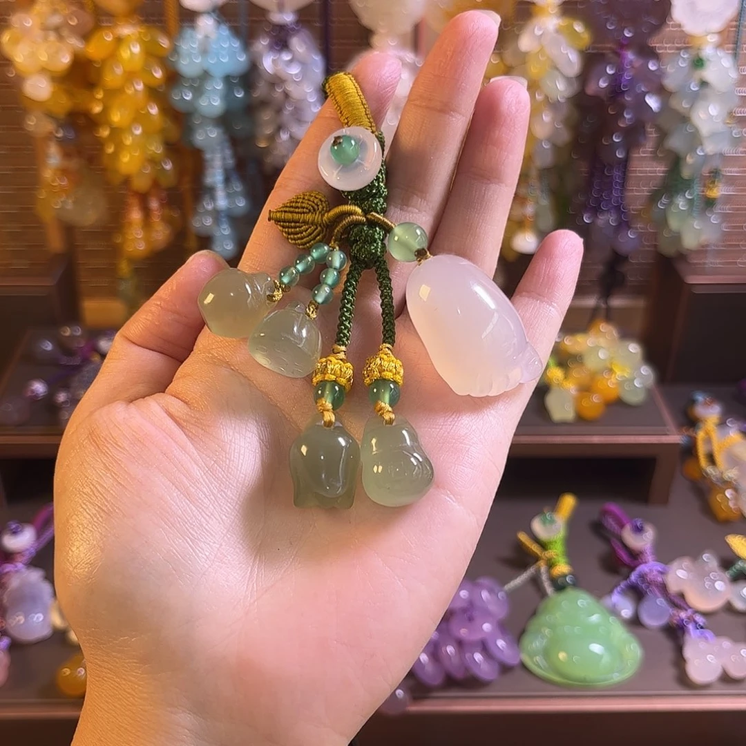 玛瑙/玉髓未镶嵌车挂钥匙扣