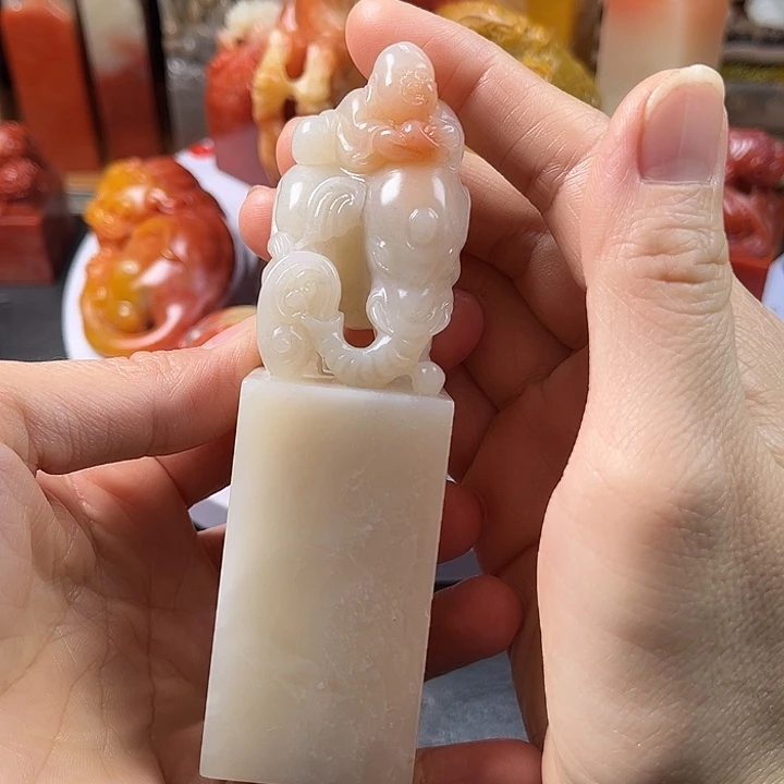 用***9寿山石精品印章印章