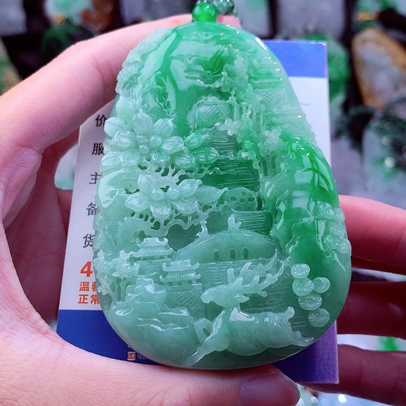 【闪购商品】翡翠颈饰未镶嵌谈*子天然