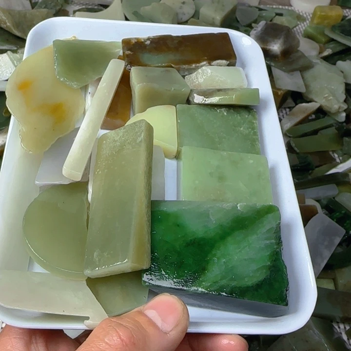 未镶嵌和田玉珠宝半成品老**藏