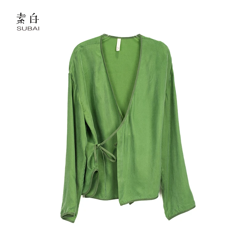 素白【云也】铜氨丝中式复古上衣外披SB2502CS01205