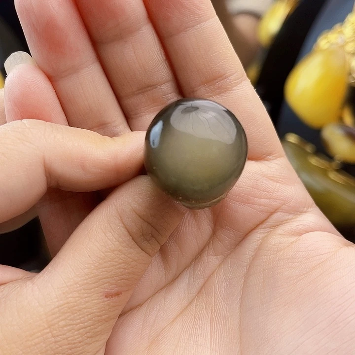 裸石琥珀银S925镶嵌
