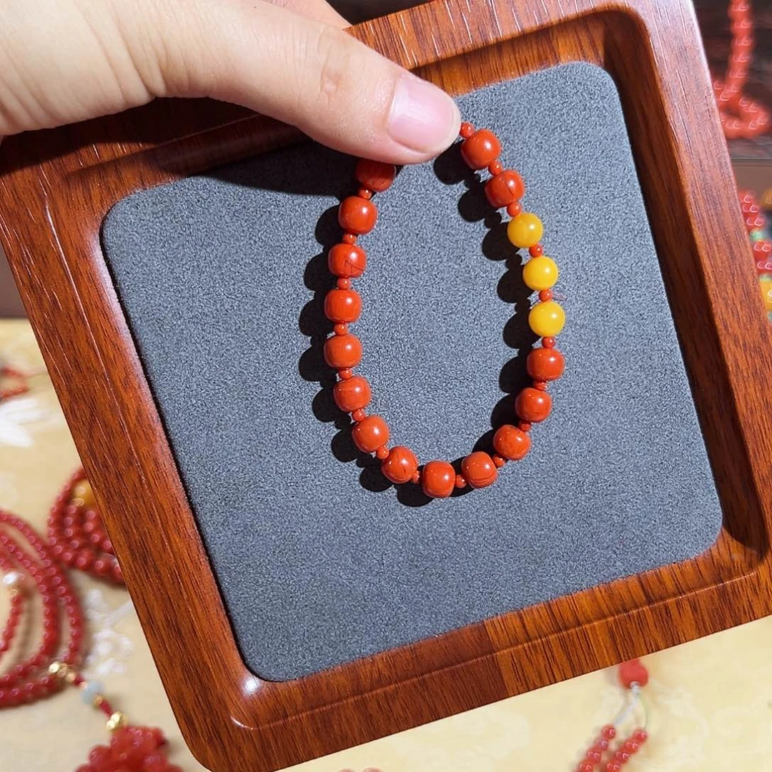 南红玛瑙未镶嵌手链