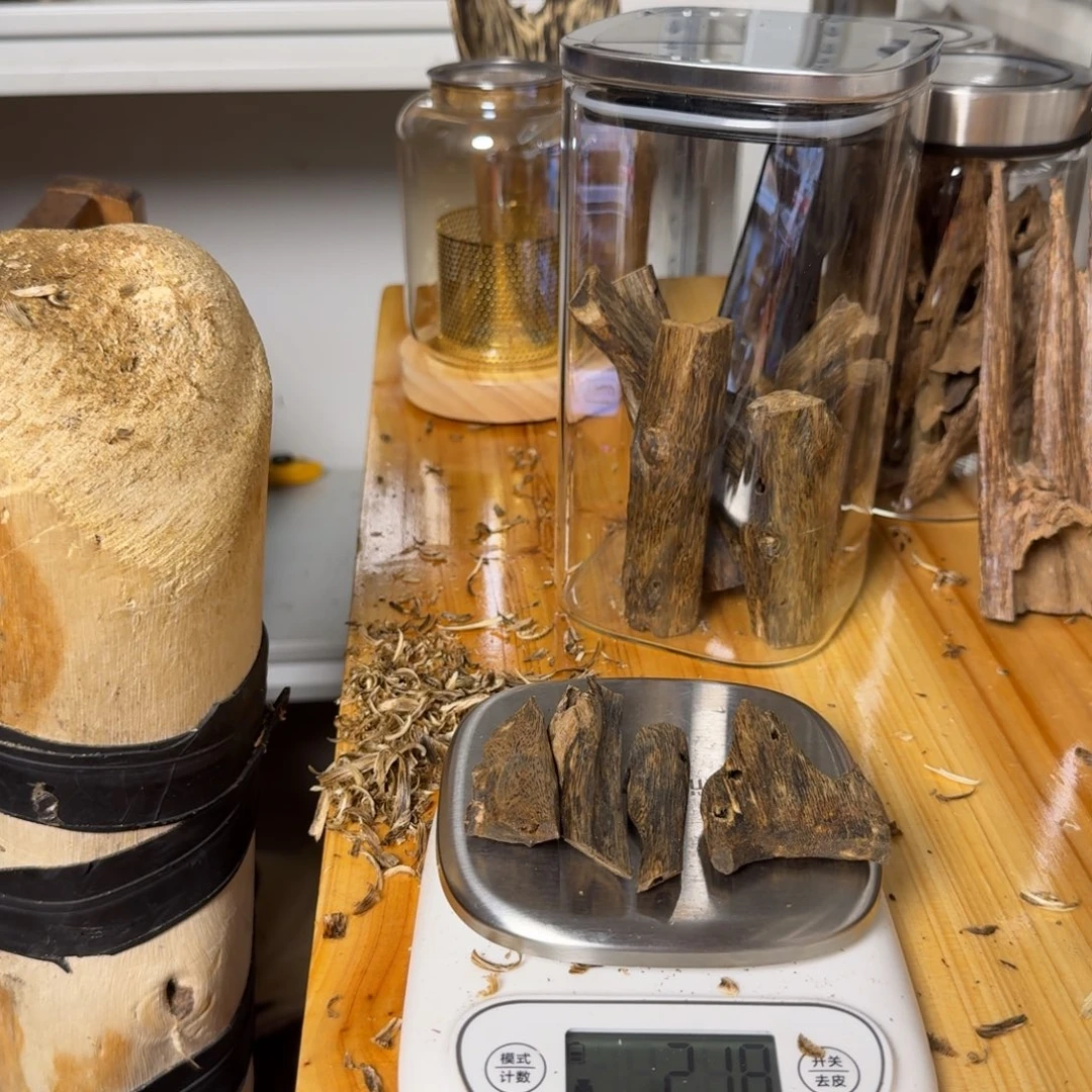 沉香张勺子虫漏香21克