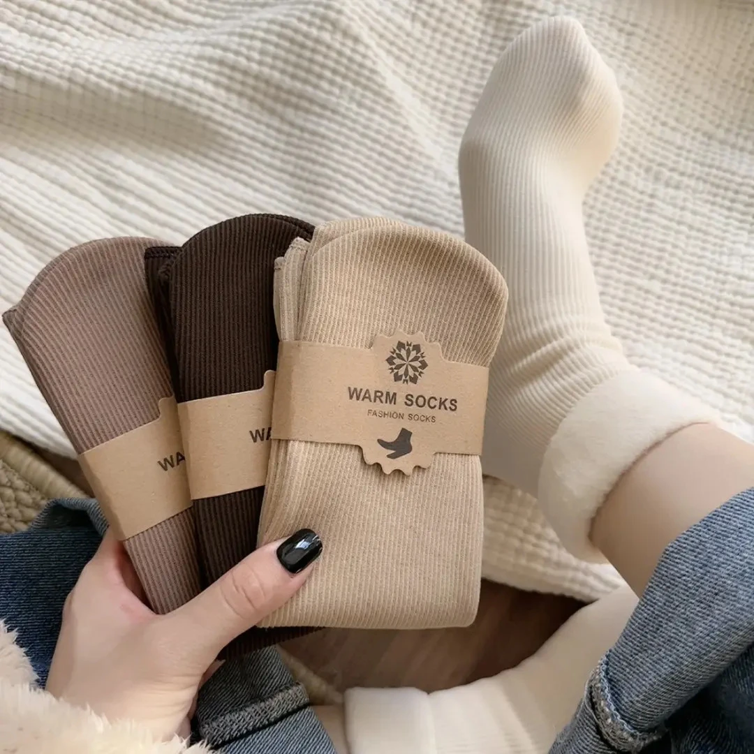 高品质更耐穿-秋冬季雪地袜子女加绒加厚保暖防寒袜小火炉似的