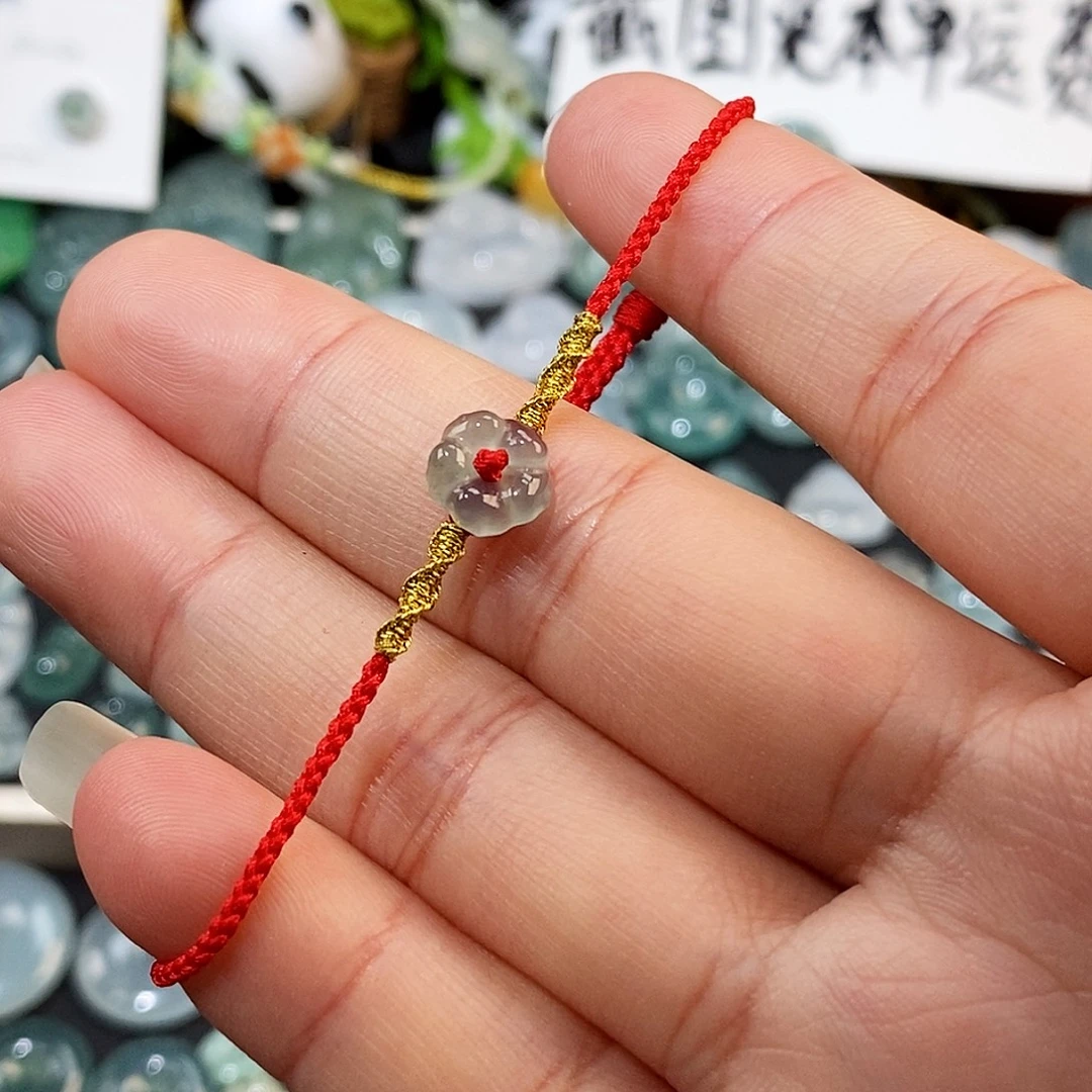 翡翠未镶嵌颈饰小花手绳15福利