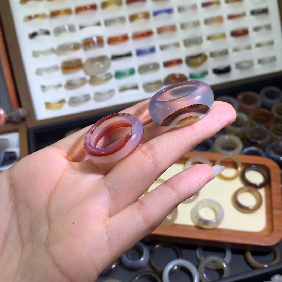 玛瑙/玉髓戒指未镶嵌安**h