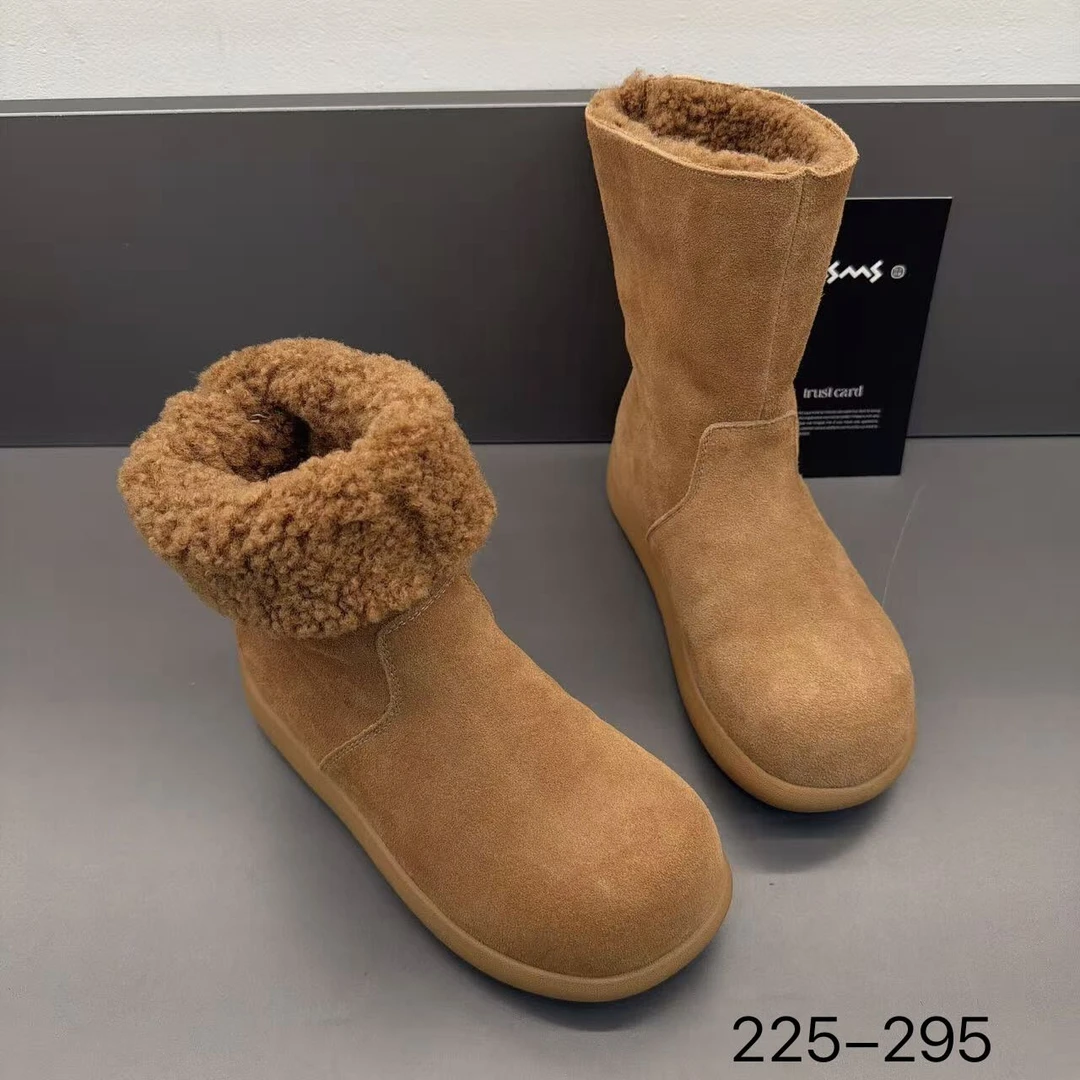 玛莎玛索冬季新款大棉雪地靴225-295时尚百搭休闲高腰两穿保暖女