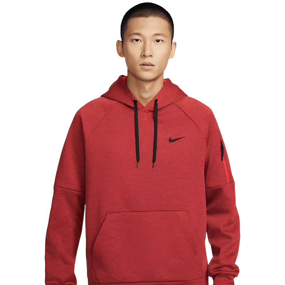 NIKE/耐克男子新品25红色运动训练保暖加绒套头连帽卫衣DQ4835677