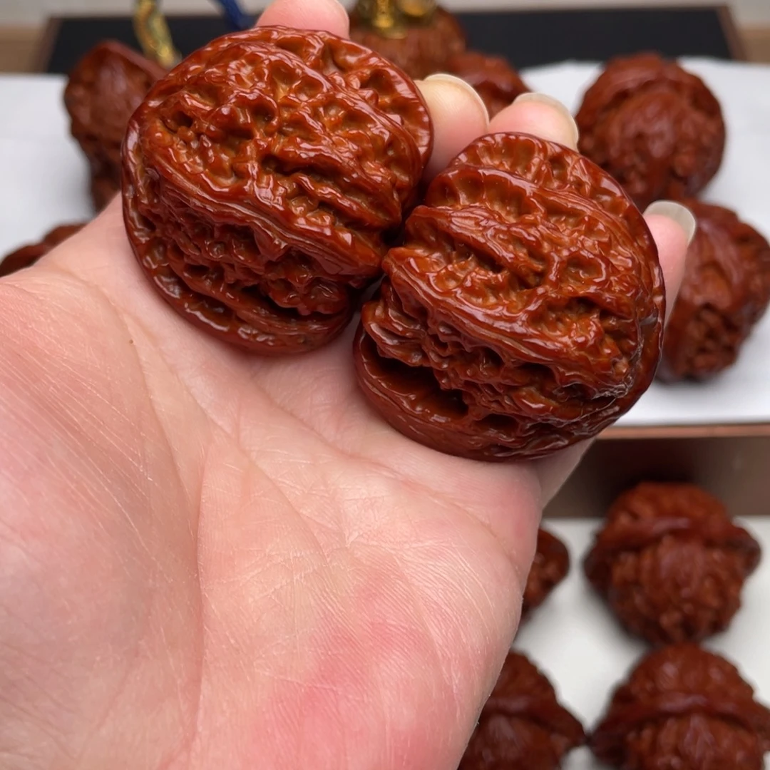 吊坠文玩核桃白狮子