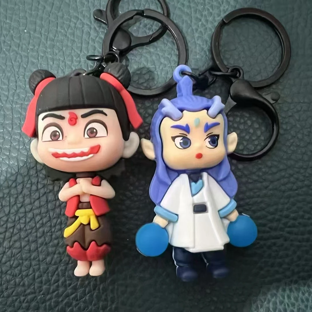 哪咤手办哪吒2魔童闹海周边玩偶之魔童公仔摆件钥匙扣挂件现货款！