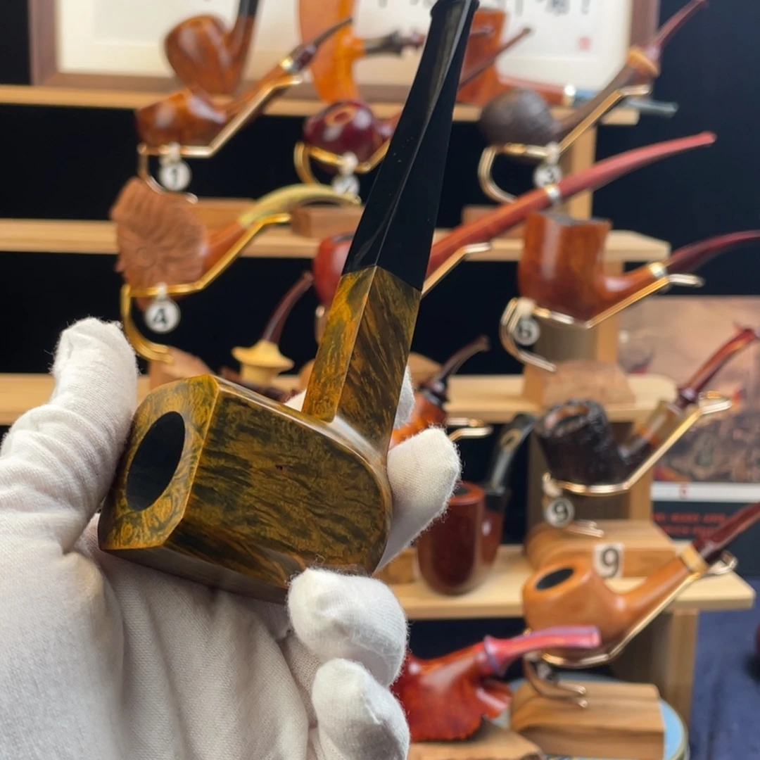 蒋***军石楠木手工烟斗判官