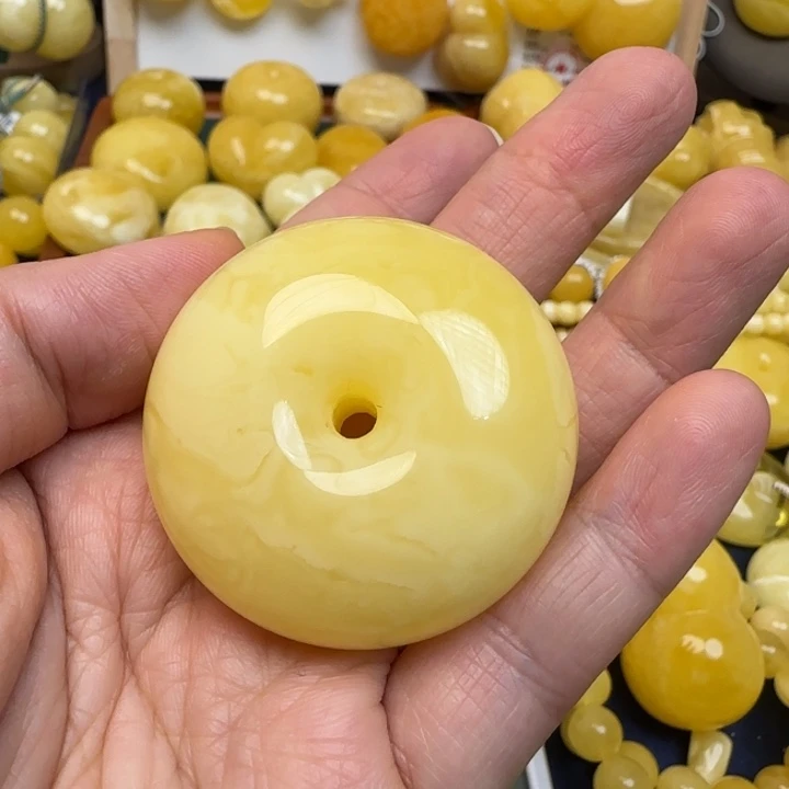 蜜蜡未镶嵌毛衣链天然蜜蜡