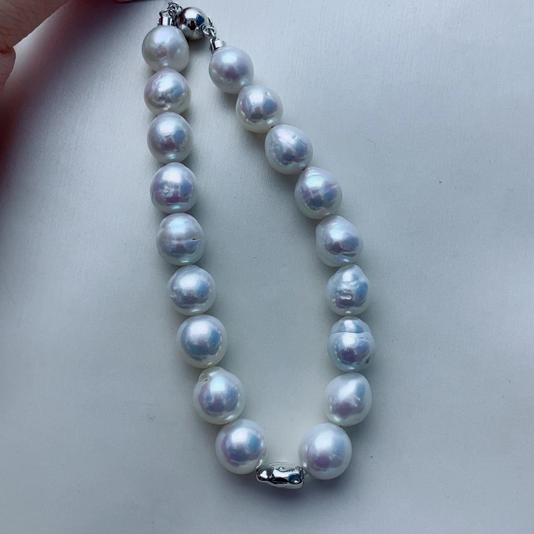 淡水珍珠手绳银S925镶嵌w49