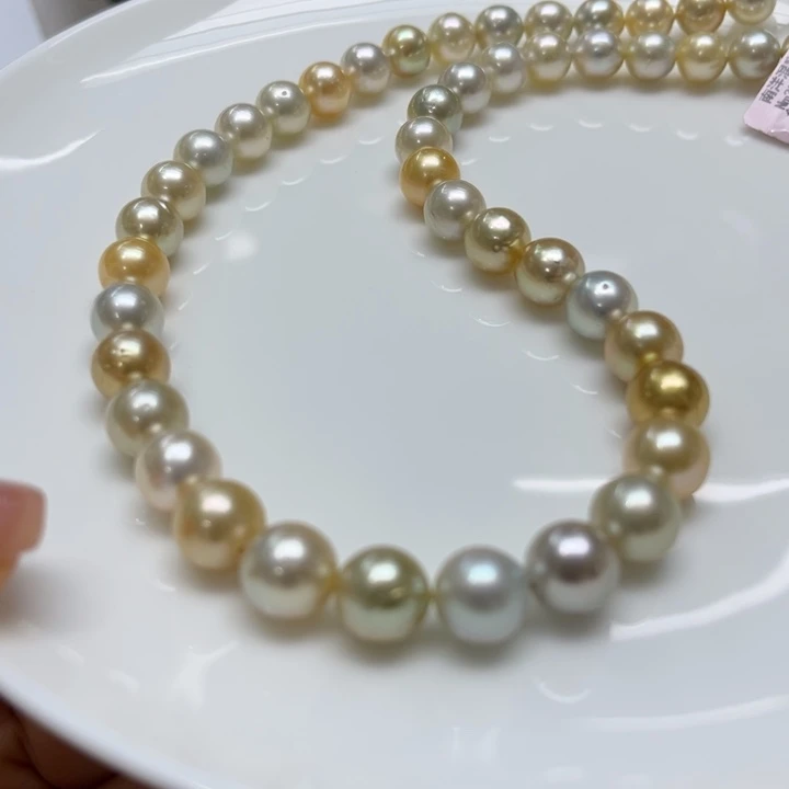 海水珍珠项链银S925镶嵌