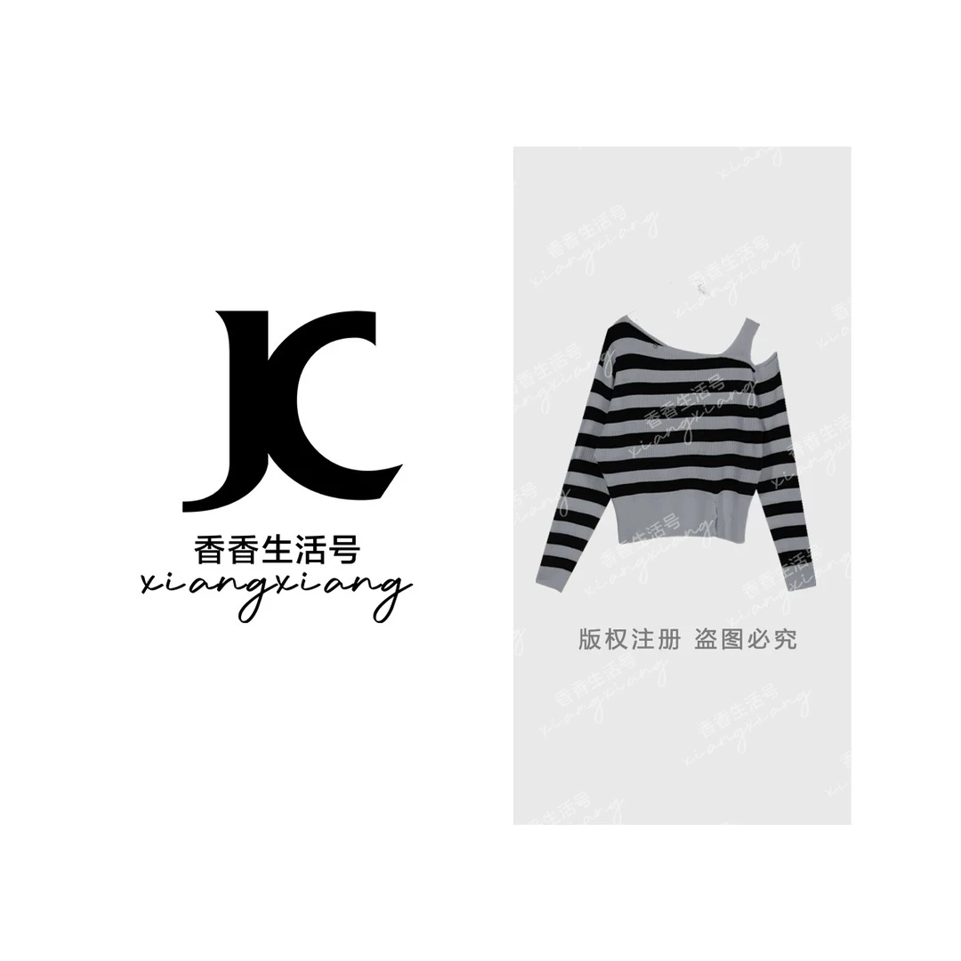 【珊珊专属】“时尚旋律”2025春款欧若风洋气斜肩吊带针织女装YN9225