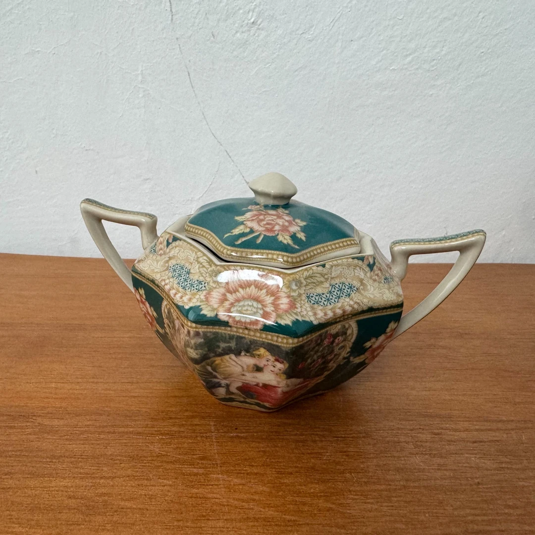 雅顿欧洲名画绿色罗密欧与朱丽叶系列糖罐