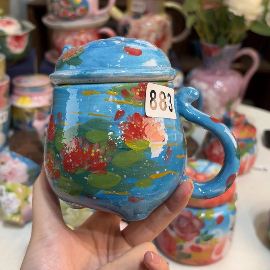 景德镇手绘高温釉下彩陶瓷茶具