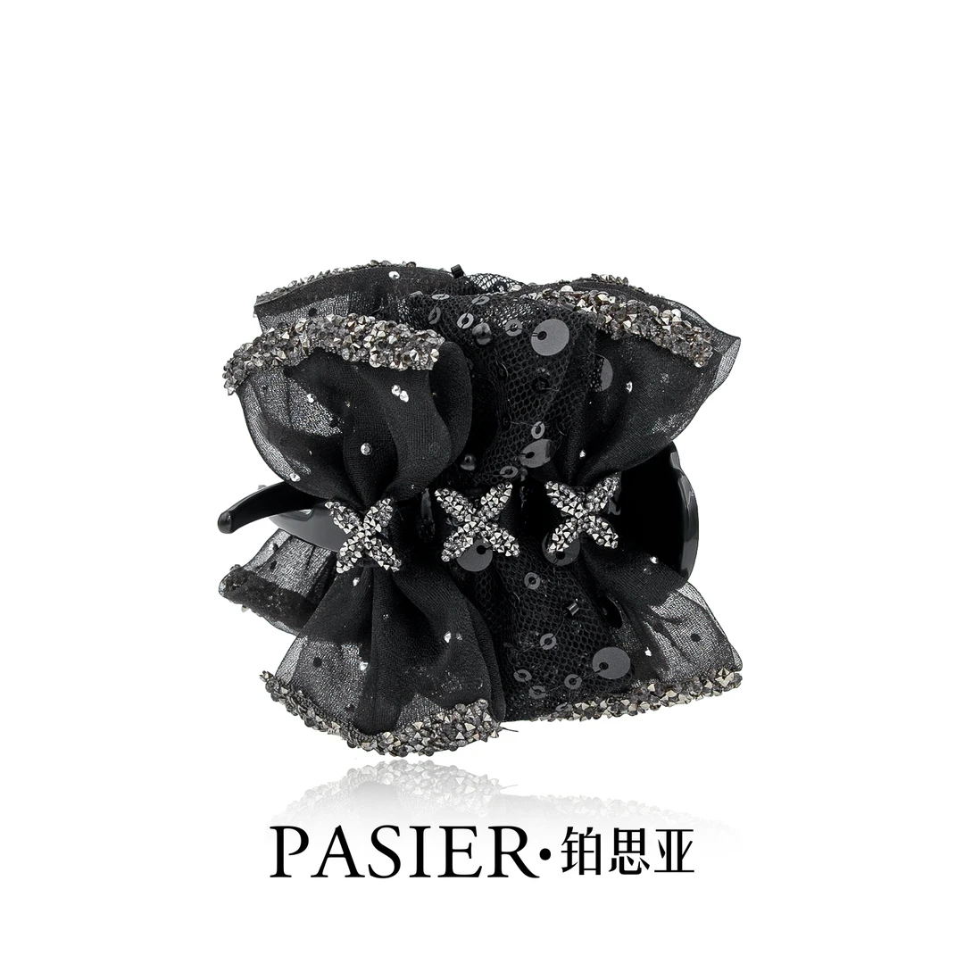 流萤 8厘米高贵感气质蝴蝶结马尾丸子头夹NN135