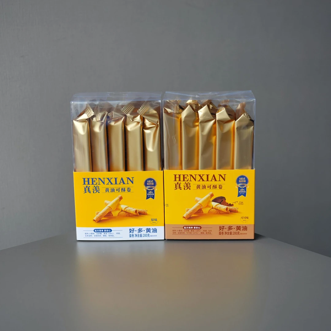 FL 原味+可可味 黄油蛋卷酥 酥脆香甜  200克