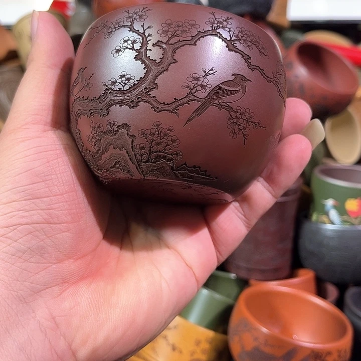 茶杯紫砂全手工紫砂主人杯