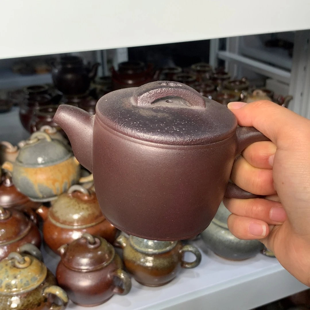 茶壶紫砂纯自然柴烧
